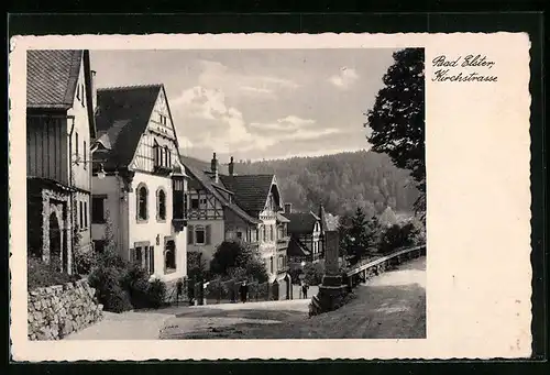 AK Bad Elster, Blick in die Kirchstrasse