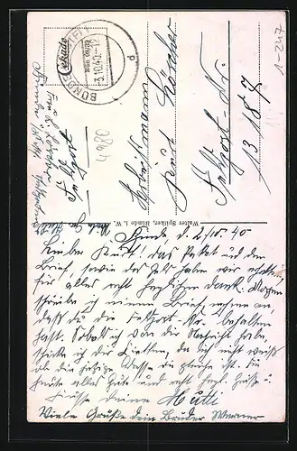 AK Bünde i. W., Treppenaufgang zum Kirchplatz und Kriegerdenkmal