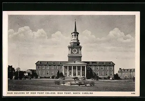 AK High Point, NC, Main Building of High Point College