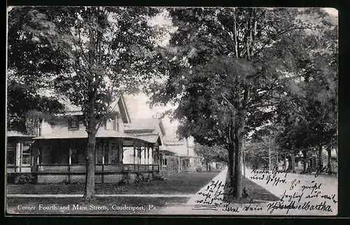 AK Coudersport, PA, Corner Fourth and Main Streets