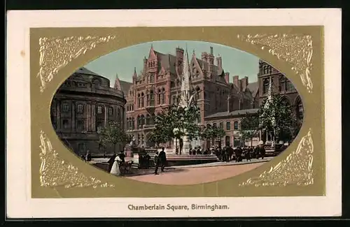 Präge-AK Birmingham, Chamberlain Square