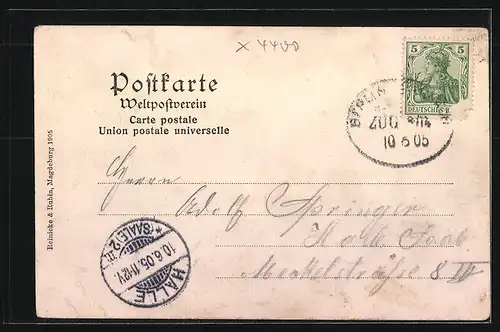 AK Bitterfeld, Lindenstrasse mit Kaiserlichem Postamt und Amtsgericht