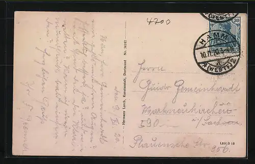 AK Hamm i. W., Grosse Weststrasse mit Geschäften