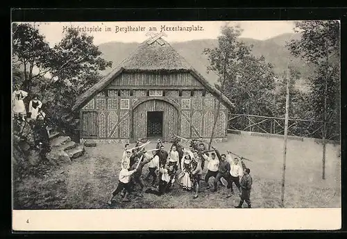 AK Thale /Harz, Harzfestspiele im Bergtheater am Hexentanzplatz