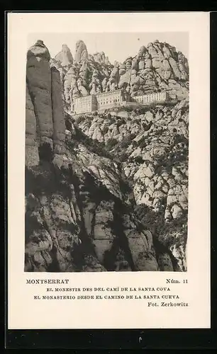 AK Montserrat, El Monestir des del Cami de la Santa Cova