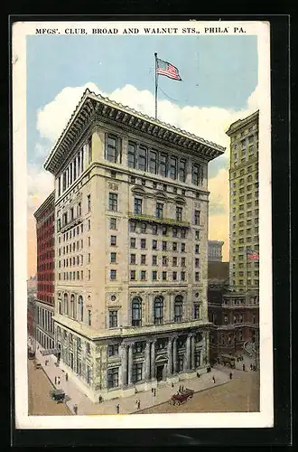 AK Philadelphia, PA, MFGS` Club, Broad and Walnut Sts.
