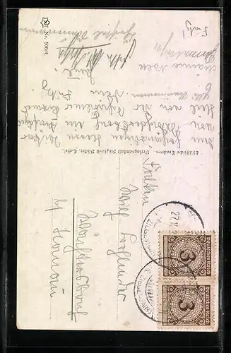 Künstler-AK Emil Beithan: Soldat in Uniform überrascht Frau in Tracht