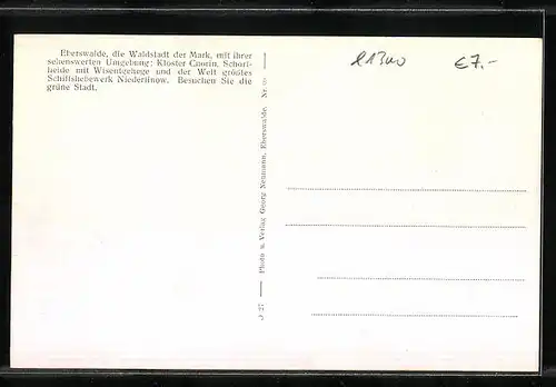 AK Eberswalde, Blick von der Bismarcktreppe