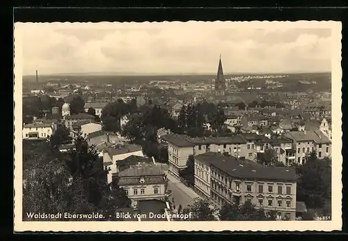 AK Eberswalde, Blick vom Drachenkopf auf die Stadt