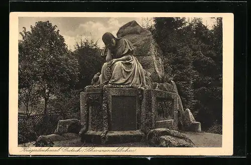 AK Gutach Schwarzwaldbahn, am Kriegerdenkmal