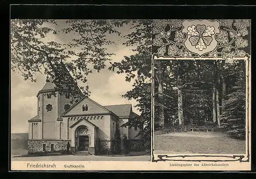 AK Friedrichsruh, Gruftkapelle, Lieblingsplatz des Altreichskanzlers