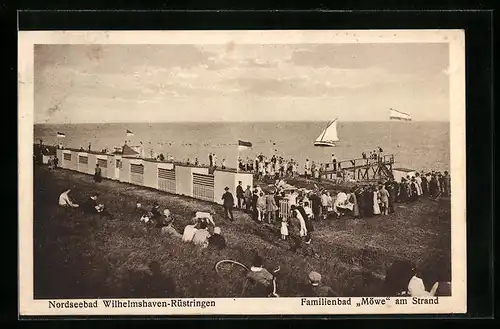 AK Wilhelmshaven-Rüstringen, Familienbad Möwe am Strand