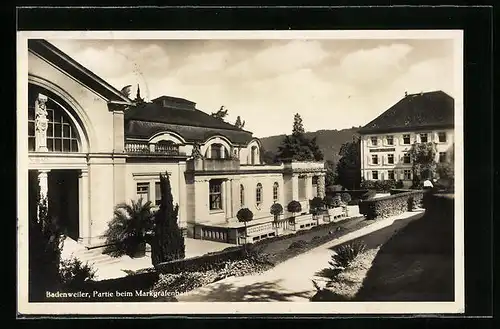 AK Badenweiler, Partie beim Markgrafenbad