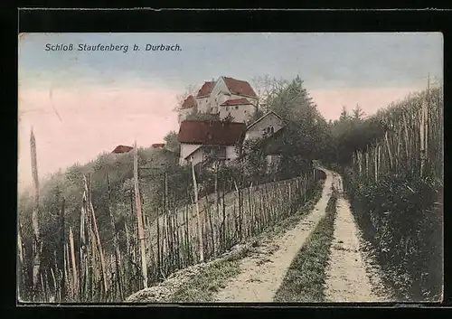 AK Durbach, auf dem Weg zum Schloss Staufenberg