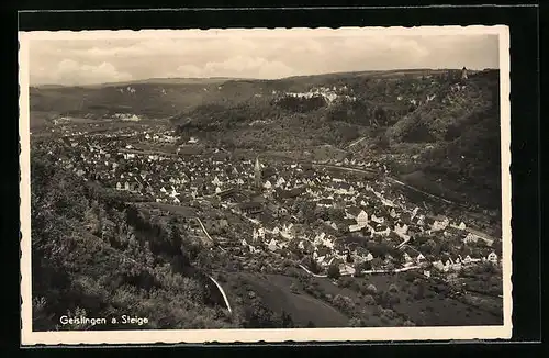 AK Geislingen a. Steige, Fliegeraufnahme der gesamten Stadt