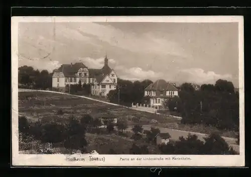 AK Hofheim im Taunus, Partie an der Lindenstrasse mit Marienheim