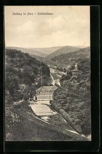 AK Stolberg im Harz, Blick auf das Schützenhaus