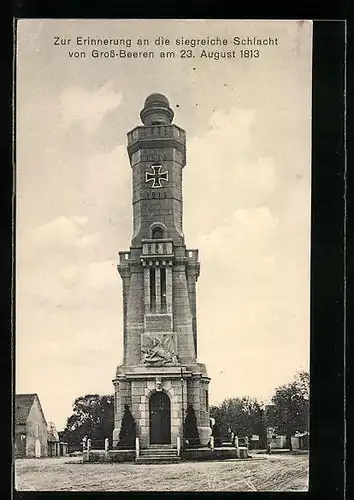 AK Gross-Beeren, Turm zur Erinnerung an die siegreiche Schlacht am 23. August 1813