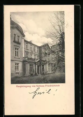 AK Friedrichsruh, Haupteingang zum Schloss