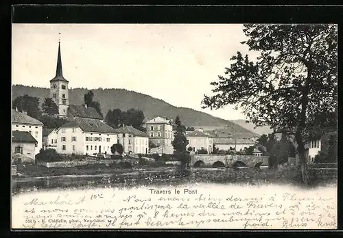 AK Travers, le Pont, L`Eglise