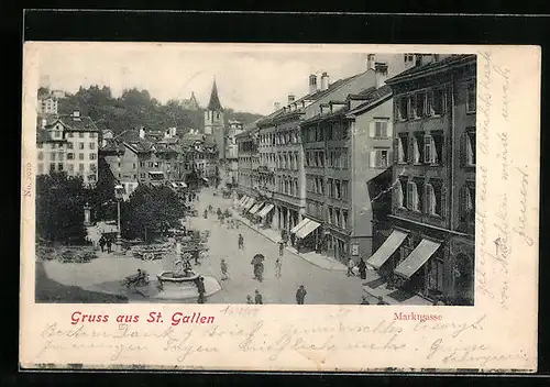 AK St. Gallen, Pasanten auf der Marktgasse