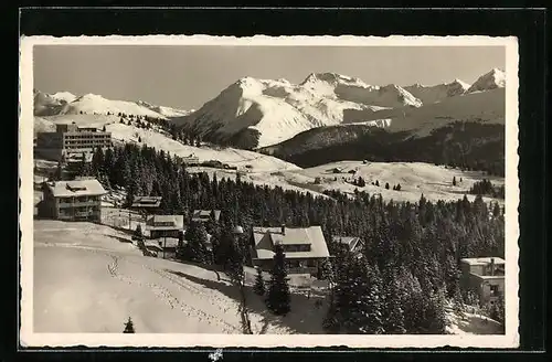 AK Prätschli, Ansiedlung ob Arosa, Winterlandschaft