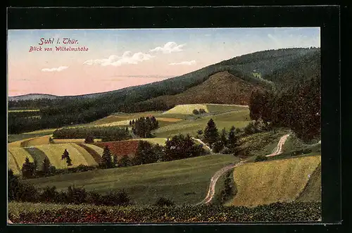 AK Suhl in Thür., Blick von Wilhelmshöhe