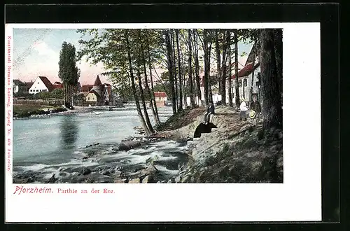AK Pforzheim, Partie an der Enz
