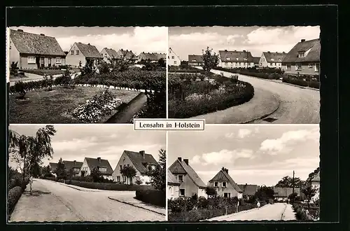 AK Lensahn in Holstein, Vier Ansichten aus dem Ort