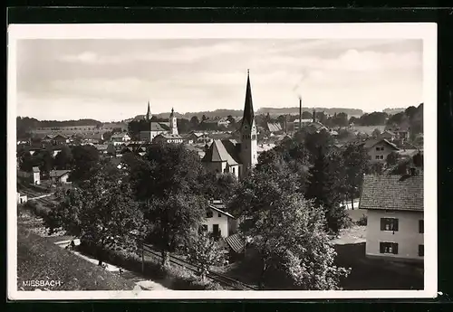 AK Miesbach, Ortsansicht aus der Vogelschau