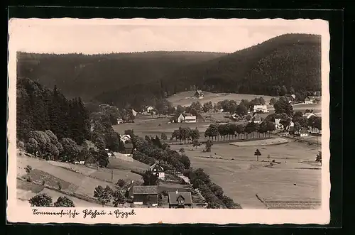 AK Holzhau im Erzgeb., Totalansicht aus der Vogelschau