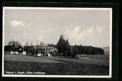 AK Nassau im Erzgeb., Blick zum Altes Forsthaus