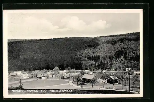 AK Holzhau i. Erzgeb., Ortsansicht aus der Vogelschau