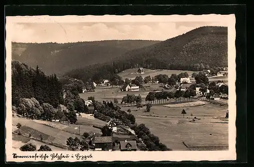 AK Holzhau i. Erzgeb., Totalansicht aus der Vogelschau