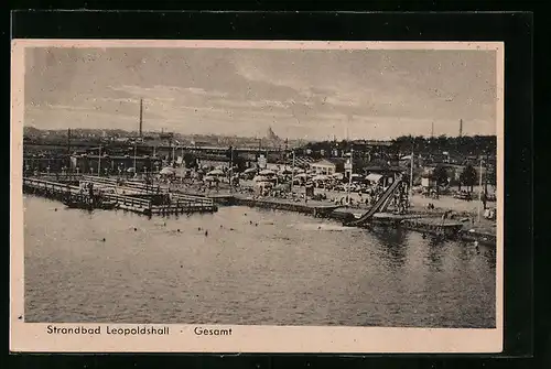 AK Leopoldshall, Gesamtansicht mit Strandbad