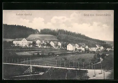 AK Bienenmühle, Ortsansicht mit Kadens Gasthof