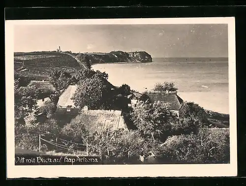 AK Vitt auf Rügen, Ortsansicht mit Blick auf Kap Arkona