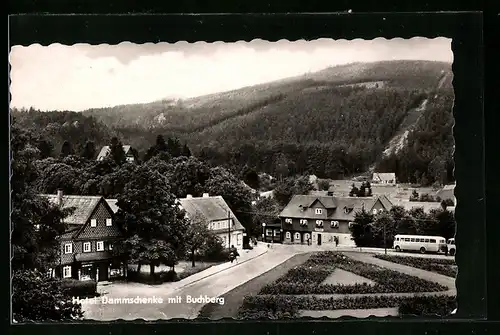 AK Kurort Jonsdorf, Hotel Dammschenke mit Buchberg