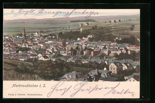 AK Markneukirchen, Panorama aus der Vogelschau