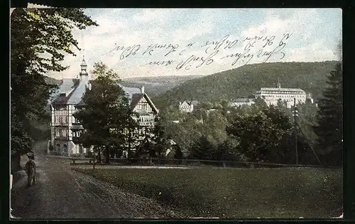 AK Schwarzburg, Weisser Hirsch mit Schloss
