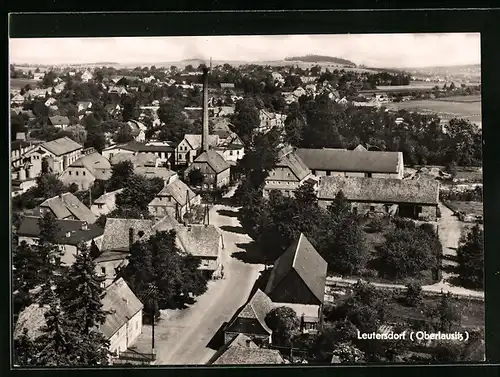 AK Leutersdorf (Oberlausitz), Ortsansicht aus der Vogelschau