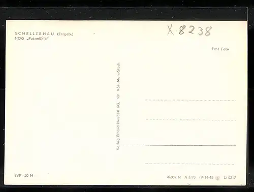 AK Schellerhau i. Erzgeb., HO-Gaststätte Putzmühle