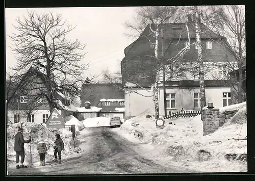 AK Rehefeld /Ost-Erzgebirge, Ferienheim Jägerhof im Winter