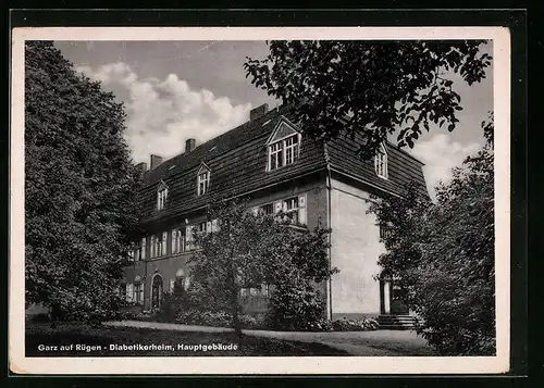 AK Garz auf Rügen, Hauptgebäude vom Diabetikerheim