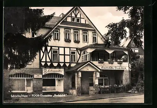 AK Schierke /Harz, FDGB-Gaststätte Bodeblick