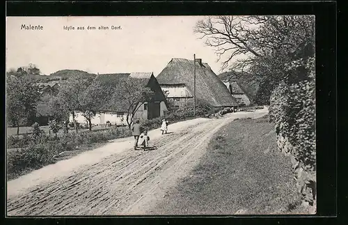 AK Malente, Idylle aus dem alten Dorf