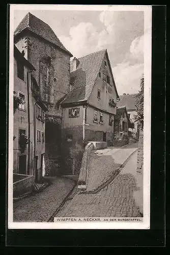 AK Wimpfen am Neckar, An der Burgstaffel