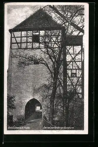 AK Bad Düben a. d. Mulde, Der tausendjährige Burgturm