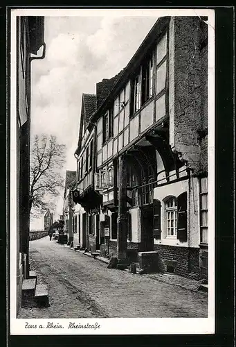 AK Zons a. Rhein, Rheinstrasse
