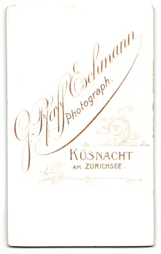 Fotografie G. Pfaff, Küsnacht, Am Zürichsee, Portrait schönes Fräulein in eleganter karierter Bluse